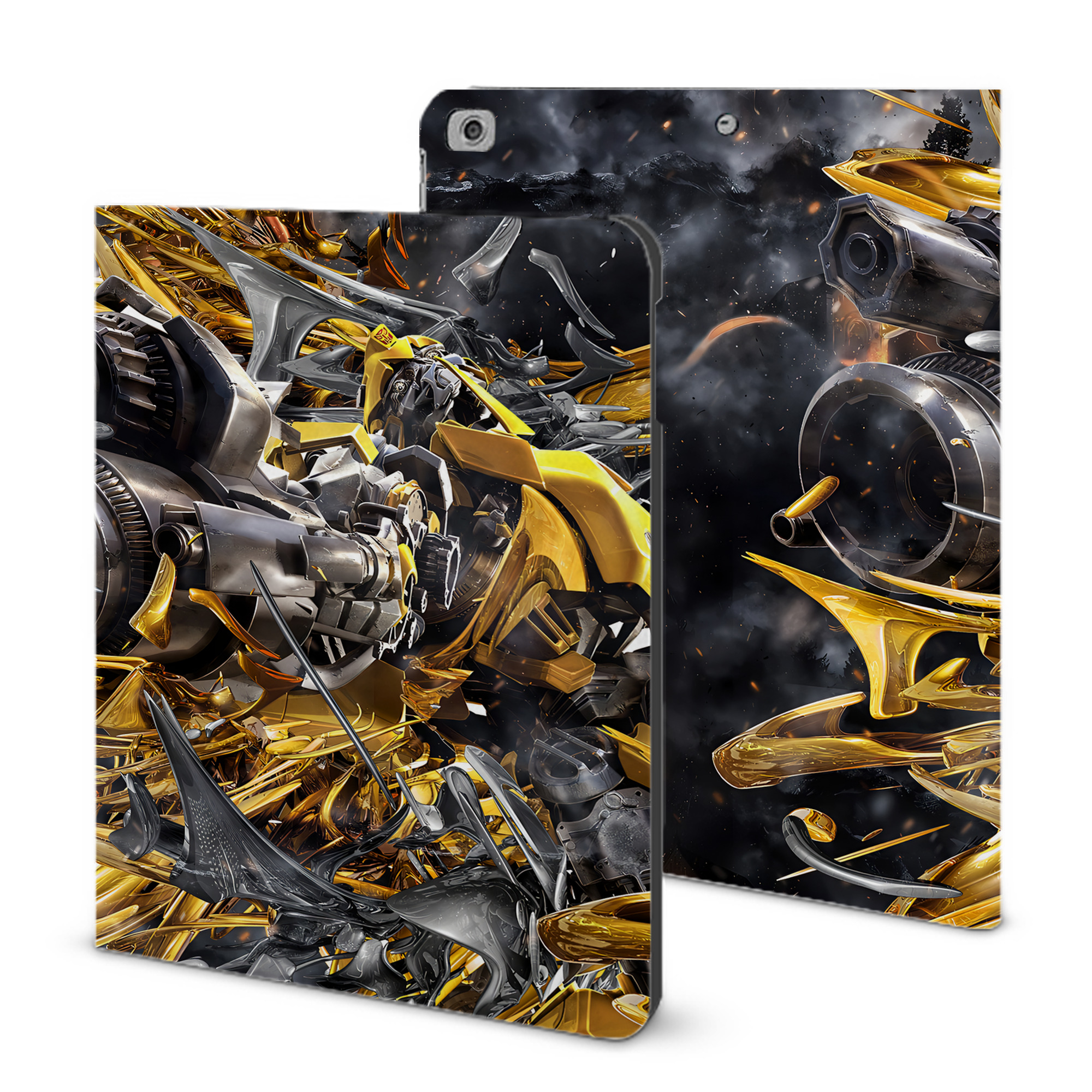 （画像用） Transformers トランスフォーマー IPad ケース ブック型 PUレザー TPU 耐衝撃 軽量 薄型 ペン収納なし 全面保護 IPad 各モデル対応